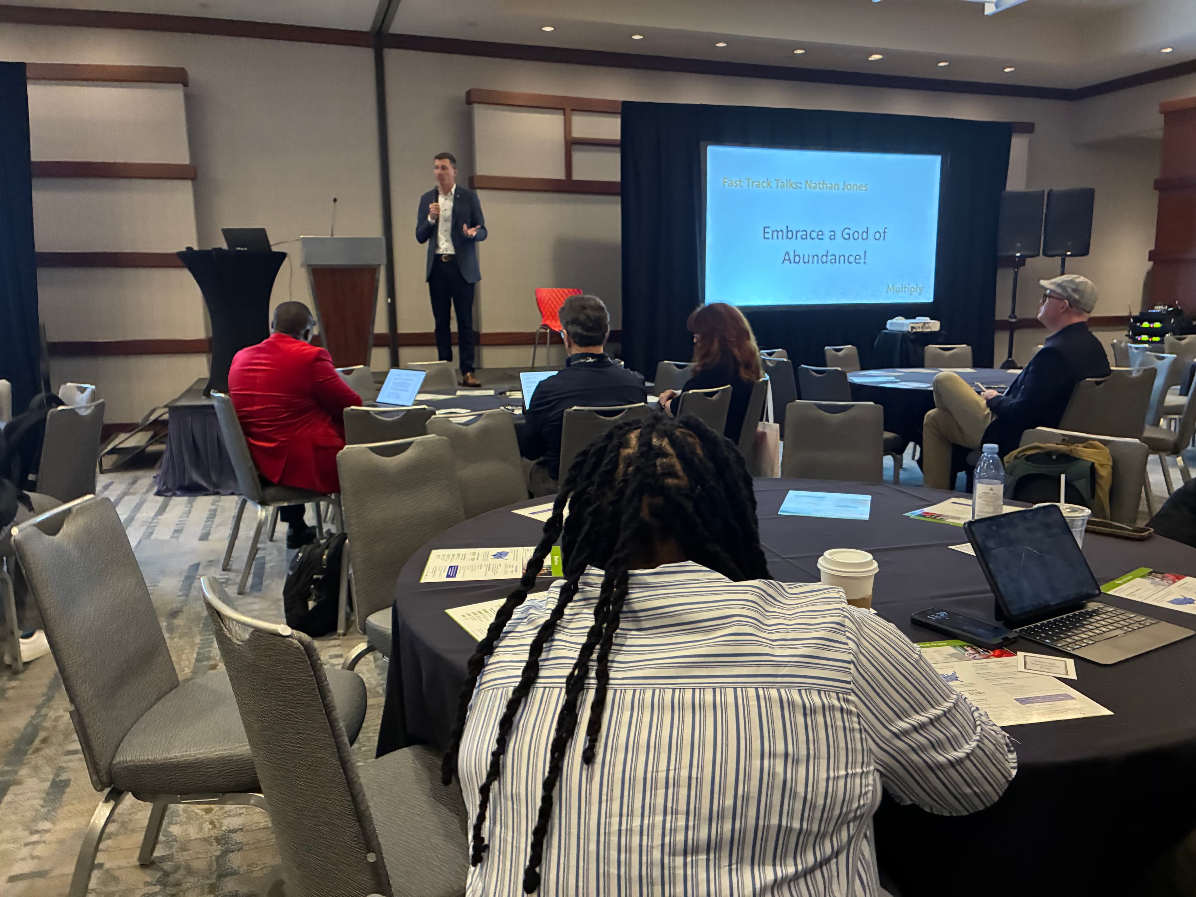 Nathan Jones speaking at the Christian Leadership Alliance Outcomes Conference